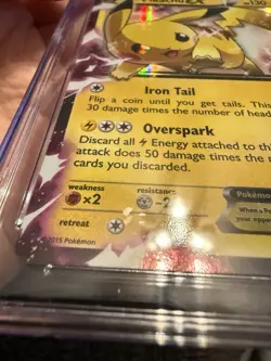 Pikachu EX XY84 CGC 9 2015 Black Star Promo Pokemon Card - Image 3