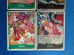 Perona One Piece TCG 4-card lot OP06 Super Rare+OP10/ST12 Commons - ships PWE - Image 4