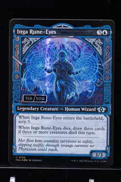 MTG SERIALIZED LP Inga Rune Eyes #158 MUL Foil Serial Numbered - Image 1