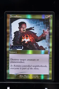 MTG SERIALIZED LP Dreadbore #475 RVR Foil Serial Numbered - Image 1