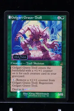 MTG SERIALIZED LP Golgari Grave Troll $494 RVR Foil Serial Numbered - Image 1