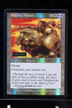 MTG SERIALIZED LP Blazing Archon #030 RVR Foil Serial Numbered - Image 1