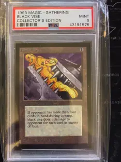 PSA 9 Collector's Edition Black Vise, Vintage, Magic MTG Graded - Image 1