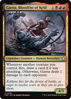 Garna, Bloodfist of Keld [Foundations] Magic MTG - Image 1