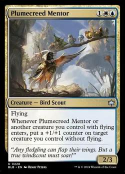 NM Foil Plumecreed Mentor, MTG, Bloomburrow, Magic the Gathering, 228 - Image 1