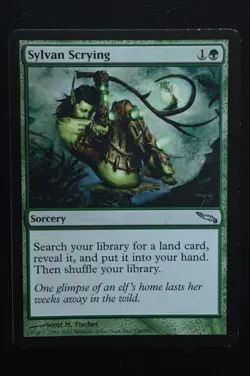 Magic The Gathering MTG SYLVAN SCRYING Mirrodin LP Lightly Played - Image 1