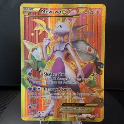 Mewtwo EX Full Art Holo Card 164/162 Secret Rare HP Pokemon TCG - Image 1
