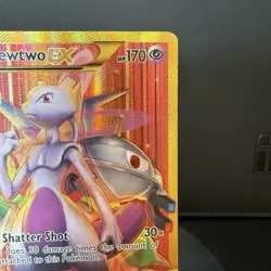 Mewtwo EX Full Art Holo Card 164/162 Secret Rare HP Pokemon TCG - Image 4