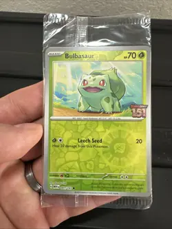 Pokemon TCG Sealed Bulbasaur 001/165 Best Buy Exclusive Promo 151 - Image 1