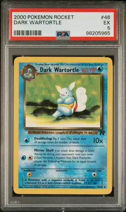 2000 POKEMON ROCKET #46 DARK WARTORTLE PSA 5 - Image 1