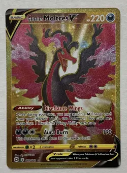 Pokemon Brilliant Stars Galarian Moltres V 183/172 Gold Secret Rare NM - Image 1
