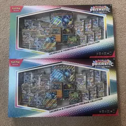 2x Pokemon TCG Prismatic Evolutions Lucario Ex + Tyranitar Ex Premium Collection - Image 1