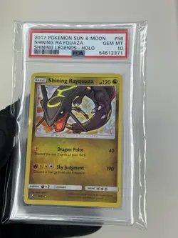 PSA 10 SHINING RAYQUAZA 53/73 HOLO SHINING LEGENDS 2017 POKEMON SUN & MOON - Image 1