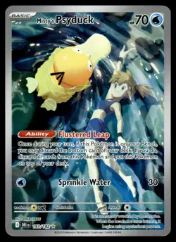 2025 Scarlet & Violet Series - Destined Rivals Misty's Psyduck Illustration Rare - Image 1