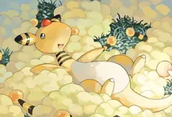 Pokemon anime heliolisk1984 pok mon ampharos Pad Gaming Mat Desk - Image 1