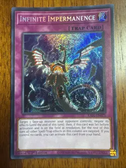 Infinite Impermanence RA01-EN075 Secret Rare 1ST EDITION NM YuGiOh - Image 1