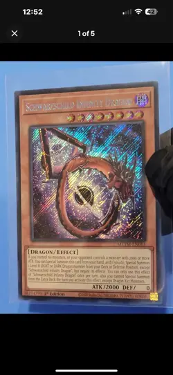 Yugioh Schwarzschild Infinity Dragon MZTM-EN013 Secret Rare 1st Ed NM - Image 1
