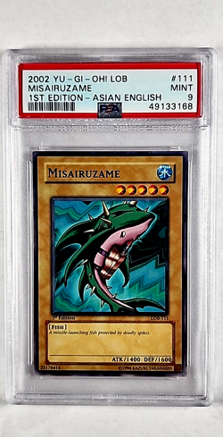 2002 Yu-Gi-Oh! Legend of Blue Eyes Misairuzame 1st Edition PSA 9 *Only 1 Higher* - Image 1