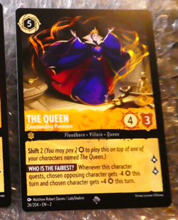 Lorcana Chapter 2 Disney English Card Super Rare Carte The Queen 26/204 EN Mint - Image 1