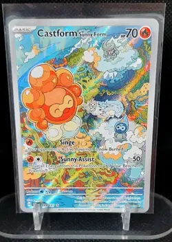 Castform Sunny Form 195/191 - Surging Sparks Pokemon TCG Card Illustration Rare - Image 1