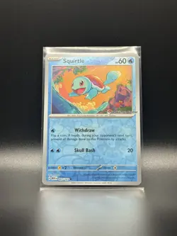 Squirtle 7 Scarlet Violet 151 Pokemon Center Stamp Promo Holo Pokemon Card - Image 1