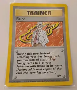 Blaine 17/132 Gym Challenge Holo New/Near MINT y2k Vintage Pokemon Card - NM+ - Image 1