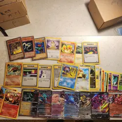 Huge Pokemon Collection Card Lot Vintage 1st Editios, Holo Rares, 3 Yugioh Cards - Image 4