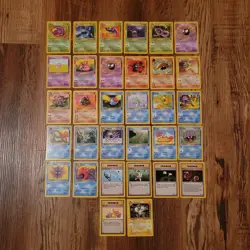 Near Complete Fossil Set Pokemon Cards Lot TCG WOTC - Image 1