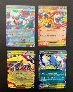 Lot of Pokemon TCG - (4) Mega Evolution Double Rare Mega EX Holo Cards - Image 1