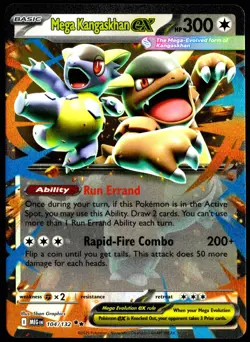 Pokemon TCG Mega Kangaskhan ex 104/132 Mega Evolution Double Rare Card - NM - Image 1