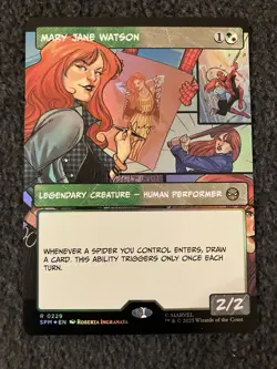 Magic MTG - Mary Jane Watson (Borderless) Foil - Marvel's Spider-Man - Image 1