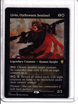 1x Livio, Oathsworn Sentinel - Foil Etched NM-Mint, English Commander Legends MT - Image 1