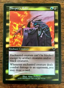✨ Sleeper's Robe FOIL ✨ Invasion - MTG Magic - Vintage Blue Black Card - NM - Image 1