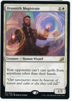 2020 Magic the Gathering Drannith Magistrate Creature Human Wizard Near Mint - Image 1