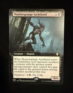 Shadowgrange Archfiend (Extended Art, 60, NM) Commander: Innistrad: Crimson Vow - Image 1