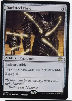 2022 Magic the Gathering Darksteel Plate Artifact Equipment Near Mint - Image 1