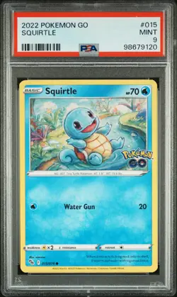 2022 POKEMON GO #015 SQUIRTLE PSA 9 - Image 1