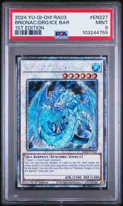 2024 1ST ED #EN227 BRIONAC, DRAGON OF THE ICE BARRIER PSA 9 - Image 1