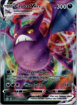 Pokemon TCG Crobat VMAX Shining Fates Holo Ultra Rare Card 045/072 - Image 1