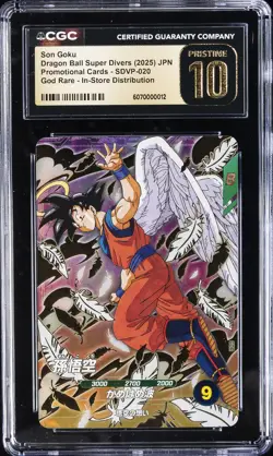 2025 DRAGON BALL SUPER DIVERS PROMO CARDS #SDVP-020 SON GOKU CGC 10 PRISTINE - Image 1