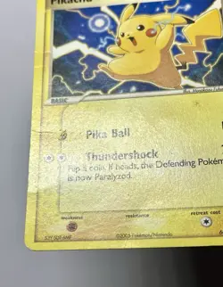 Pikachu 60/106 (DMG) Common EX Emerald 2005 Pokemon Card - Image 5