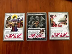 MTG Pete Venters Signed Cards Unhinged Erase , Drawn Together , Zzzyas’s Abyss - Image 1