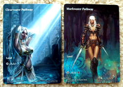 CLEARWATER/MURKWATER PATHWAY: MTG altered-art 2-Sided magic card : HOT BABES! - Image 1