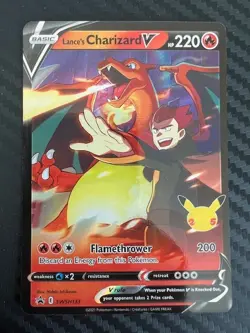 Pokemon TCG Lance's Charizard V Normal Card SWSH133 Sword & Shield Promo NM - Image 1