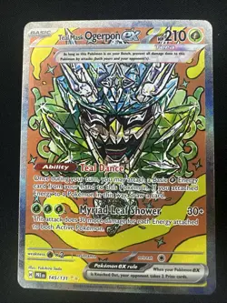 Pokemon Prismatic Evolutions TCG Teal Mask Ogerpon EX 145/131 SIR Card - Image 1