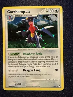 Pokemon Garchomp 2007 LV.66 Holo Card 9/123 Mysterious Treasures - Image 1