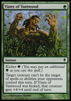 MTG English Vines of Vastwood NM Foil Zendikar - Image 1