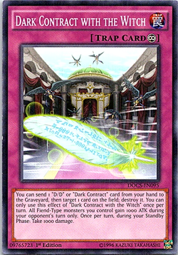 Dark Contract With The Witch DOCS-EN095 Yu-Gi-Oh! Card Light Play 1st Edition - Image 1