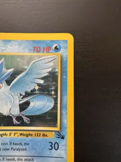 Articuno 2/62 1st Edition Holo Rare Fossil Pokemon Card MP - Image 3