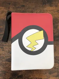 Pokemon Card Binder. Leather Binder for Pokemon cards with plastic sleeves - Image 1